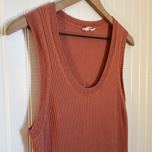 Gap Women’s Pink Ribbed Midi Cotton Blend Dress - Picture 3 of 10